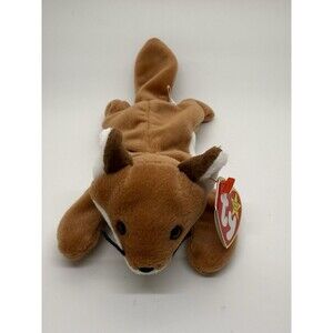 1996 Vintage TY “Sly the Fox” Beanie Baby White Belly Retired MINT New With Tags